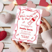 Red She's Ready to Pop cola Soda Baby shower  Kaart