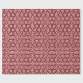  Red Shinshu Asanoha Japan Patroon Cadeaupapier (Vlak)