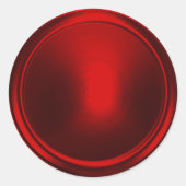Red Shiny Envelope Seal Ronde Sticker (Voorkant)
