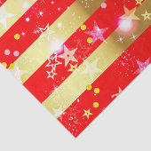 Red Shiny Gold Stripes Confetti en Sparkles Tissuepapier (Detail)