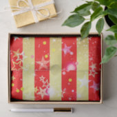 Red Shiny Gold Stripes Confetti en Sparkles Tissuepapier (Geschenk)