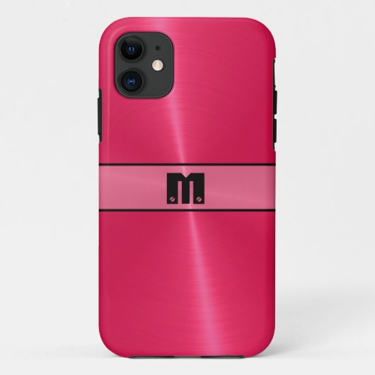 Red Shiny Stainless Steel Metal 8 Case-Mate iPhone Case (Achterkant)
