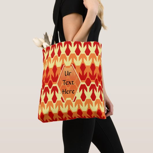 Red Ship and Yellow Arrow Monogram Tote Bag (Dichtbij)