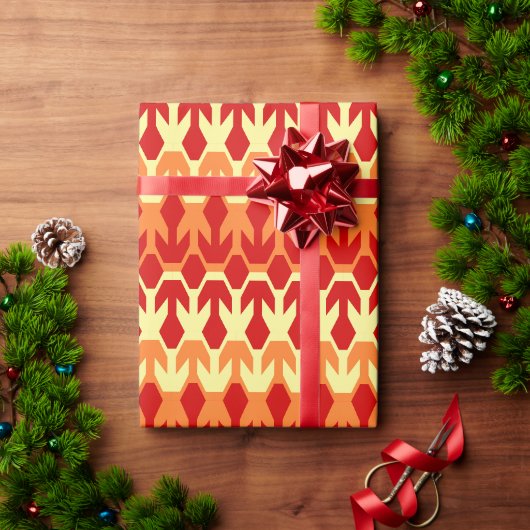 Red Ship and Yellow Arrow Pattern Cadeaupapier (Feestdagen Geschenken)