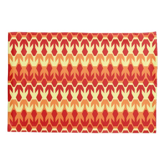 Red Ship and Yellow Arrow Pattern Kussensloop (Achterkant)