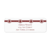 Red Ships Wheel Return Address Label (Voorkant)