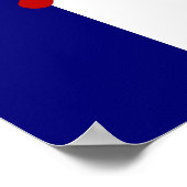 Red Ships Wielnavy en poster met witte strepen (Hoek)