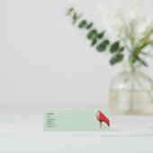 Red Shoe - Skinny Mini Visitekaartje (Staand voorkant)