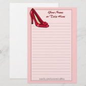 Red Shoe Stationery Briefpapier (Voorkant / Achterkant)