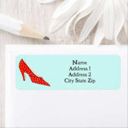 Red Shoes Return-adres Etiket
