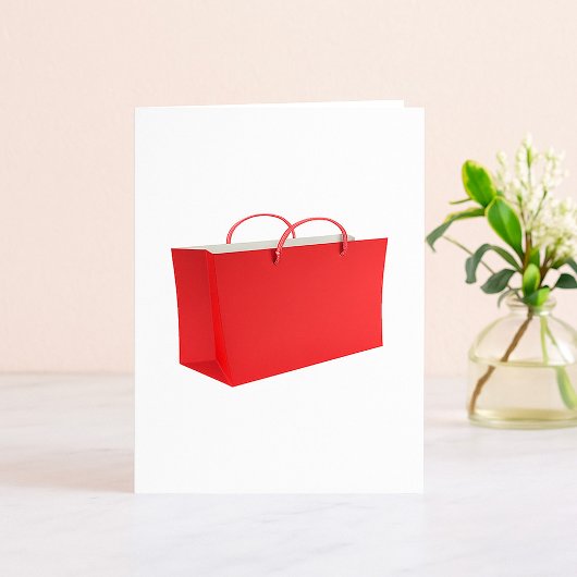 Red Shopping Bag Vibrant