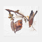 Red Shoulked Hawk Audubon Bird of Prey Fleece Deken (Voorkant (Horizontaal))