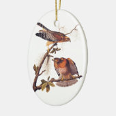 Red Shoulked Hawk Audubon Bird of Prey Keramisch Ornament (Links)