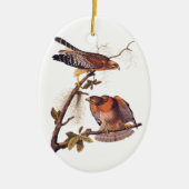 Red Shoulked Hawk Audubon Bird of Prey Keramisch Ornament (Voorkant)