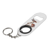 Red Shoulked Hawk Audubon Bird of Prey Mini Flessenopener (Voorkant Gekanteld)