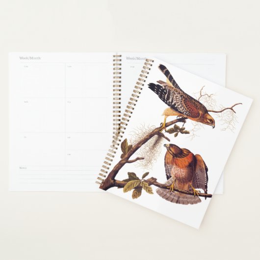 Red Shoulked Hawk Audubon Bird of Prey Planner (Display)