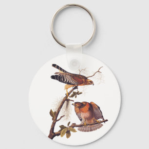 Red Shoulked Hawk Audubon Bird of Prey Sleutelhanger