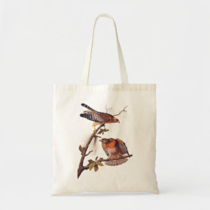 Red Shoulked Hawk Audubon Bird of Prey Tote Bag