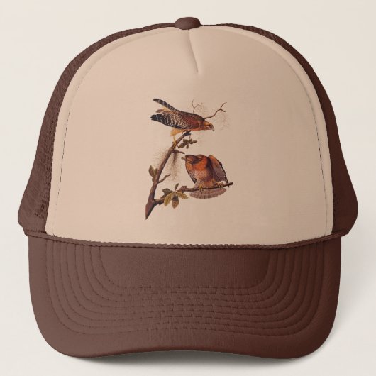 Red Shoulked Hawk Audubon Bird of Prey Trucker Pet (Voorkant)