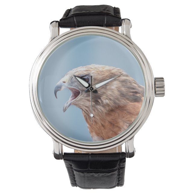 Red Shoulked Hawk Horloge (Voorkant)
