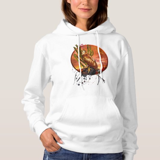 Red Shoulked Hawk LAATSTE DESERT LIGHTS Hoodie (Voorkant)