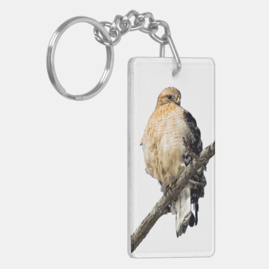 Red Shoulked Hawk Sleutelhanger (Voorkant Links)