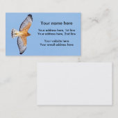 Red Shoulked Hawk tijdens de vlucht Visitekaartje (Voorkant / Achterkant)