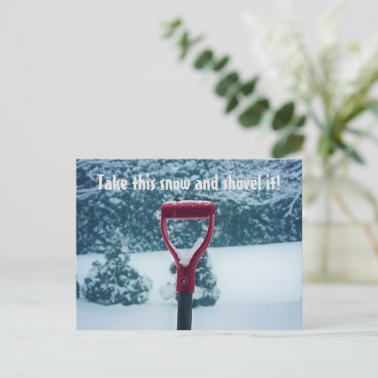 Red Shovel briefkaart (Staand voorkant)