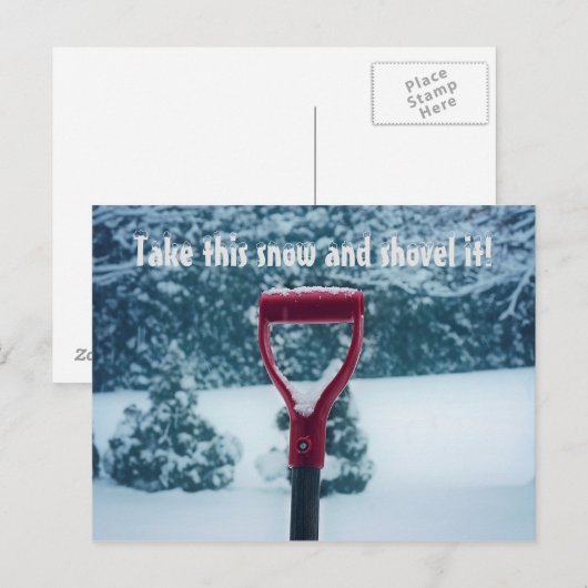 Red Shovel briefkaart (Voorkant / Achterkant)