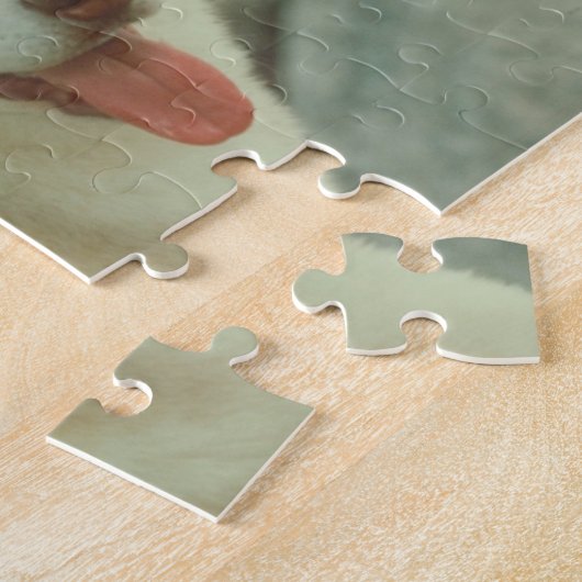 Red Siberian Husky Dog Puzzle Legpuzzel (Zijkant)