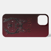 Red Siberian Husky Lets Go Phone Case iPhone Hoesje (Achterkant horizontaal)