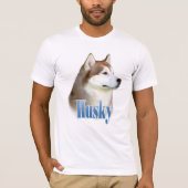 Red Siberian Husky Naam T-shirt (Voorkant)