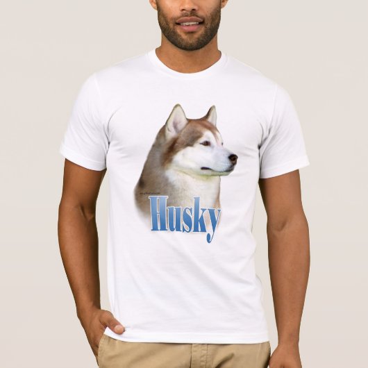 Red Siberian Husky Naam T-shirt (Voorkant)
