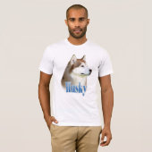 Red Siberian Husky Naam T-shirt (Voorkant volledig)