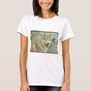 Red Siberian Husky T-shirt