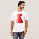 Red Silhouette 1800s Mode Engeland Vrouw 3 T-shirt (Voorkant volledig)