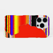 Red Silhouette Case iPhone Hoesje (Achterkant horizontaal)
