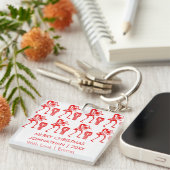 Red Silhouette Dance Sleutelhanger (Voorkant Rechts)