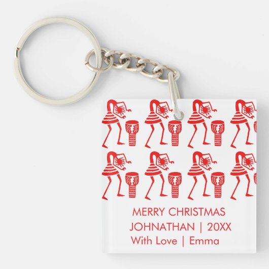Red Silhouette Dance Sleutelhanger (voorkant)