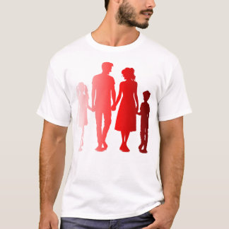 Red Silhouette Matching Family Shirt