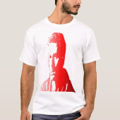 Red Silhuette Een man met kort, gestructureerd haa T-shirt (Voorkant)