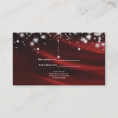 Red Silk & Sparkle Glam Salon Verwijs een vriend Aanbevelingskaartje (Achterkant)