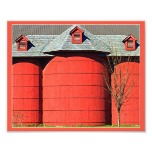 Red Silos Foto Afdruk