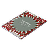 Red Silver Abstract Batik Notitieboek (Linkerzijde)