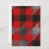 Red Silver Buffalo Plaid Jingle & Mingle Vakantie Kaart (Achterkant)