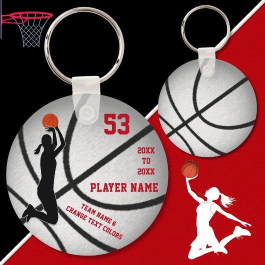 Red Silver Cheap Gift Ideeën voor Basketball-spele Sleutelhanger