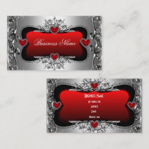 Red Silver Diamond Afbeelding Hearts Elegant