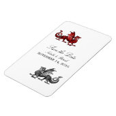 Red Silver Dragon bewaart de Magnet van de Datum Magneet (Linkerzijde)