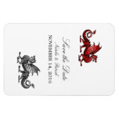 Red Silver Dragon bewaart de Magnet van de Datum Magneet (Horizontaal)