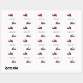 Red Silver Dragon Wedding Stickers (Vel)